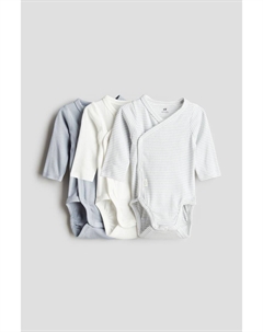 Комплект из 3 боди с длинными рукавами, синий H&m