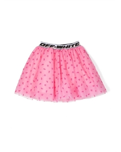 Расклешенная юбка мини с логотипом Kids, розовый Off-white