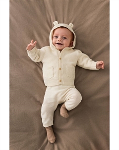 Кардиган с капюшоном, белый H&m