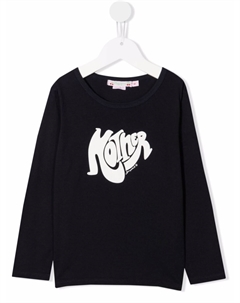 Футболка из органического хлопка с графичным принтом, синий Bonpoint