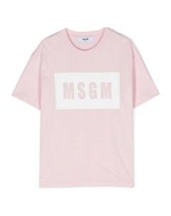 Футболка с логотипом, розовый Msgm kids
