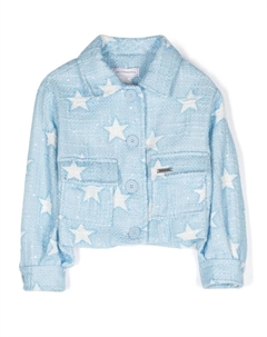 Куртка-рубашка с пайетками, синий Monnalisa