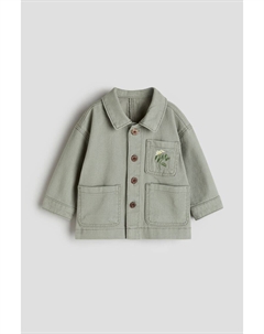 Рубашка с вышитым мотивом, зеленый H&m