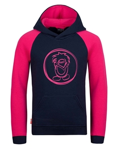 Пуловер с капюшоном, цвет dunkelblau/pink Trollkids