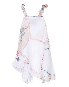 Льняное платье с цветочным принтом, белый By walid