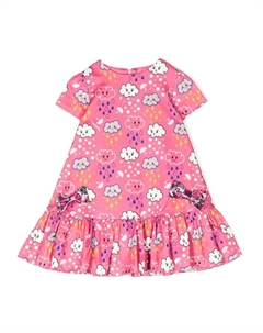 Расклешенное платье с графичным принтом, розовый Simonetta