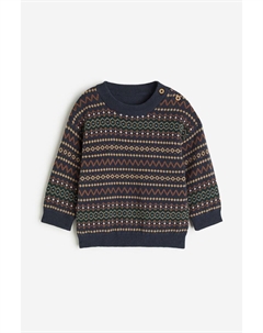 Жаккардовый свитер, синий H&m