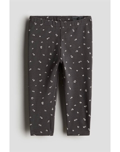 Хлопковые леггинсы, серый H&m