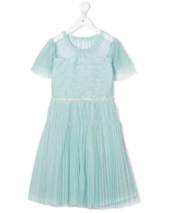 Платье из тюля в горох, синий Self-portrait kids