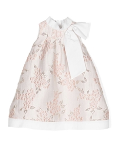 Жаккардовое платье миди с бантом, розовый Hucklebones london