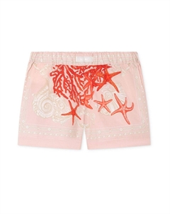 Шорты с принтом Barocco Kids, розовый Versace