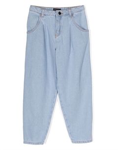 Зауженные джинсы J21 Kids, синий Emporio armani