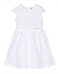 Платье из тафты с логотипом, белый Herno kids