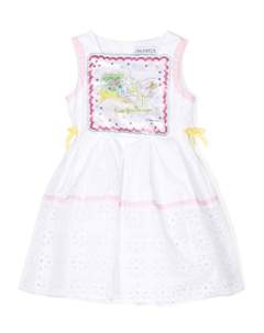 Платье с графичным принтом, белый Simonetta