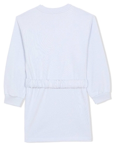 Платье с поясом и логотипом Kids, синий Balmain