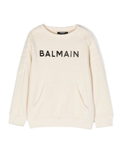 Толстовка с логотипом Kids, бежевый Balmain