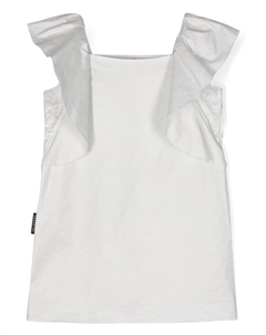 Платье с квадратным вырезом и оборками, серебристый Andorine