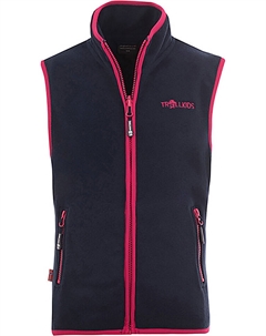 Утепленный жилет Fleece Arendal, темно синий Trollkids