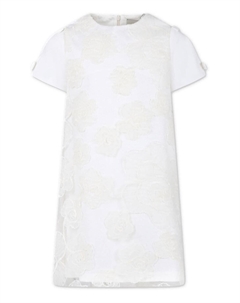 Платье с цветочной аппликацией, белый Simonetta