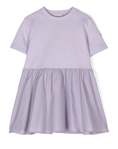 Мини-платье с аппликацией логотипа, фиолетовый Moncler enfant