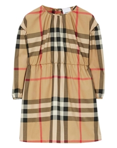 Платье в клетку Vintage Check Kids, бежевый Burberry
