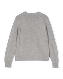 Шерстяная толстовка с принтом и помпонами, серый Il gufo