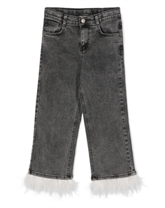 Джинсы из органического хлопка с перьями, черный Andorine