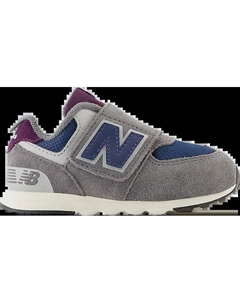 Кроссовки 574 New-B Hook & Loop Toddler Wide 'Castlerock Navy', серый New balance
