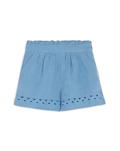 Льняные шорты с перфорацией, синий Tartine et chocolat
