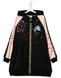 Пальто с цветочным принтом Kids, черный Diesel