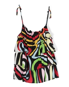 Ярусный топ с оборками, черный Pucci junior