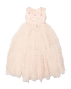 Платье Coralie из тюля с цветочной вышивкой, розовый Maison ava