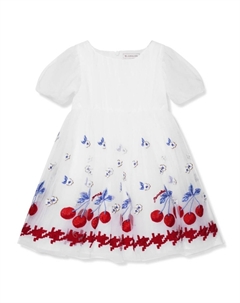 Платье с вышивкой, белый Monnalisa