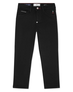 Хлопок с аппликацией логотипа Джинсы, синий Philipp plein