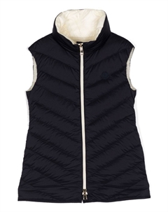 Дутый жилет на молнии, синий Moncler enfant