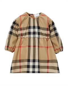 Платье в клетку, коричневый Burberry kids