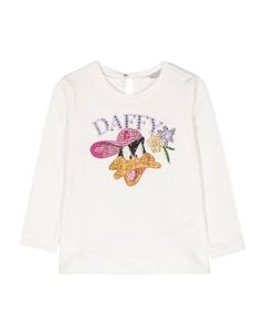 Футболка с графичным принтом, белый Monnalisa