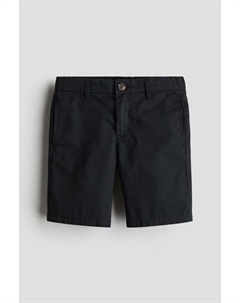Хлопковые шорты-чиносы, черный H&m