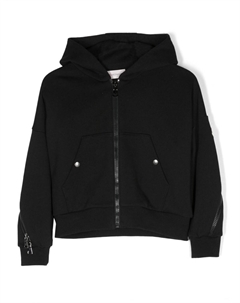 Худи с нашивкой-логотипом, черный Moncler enfant