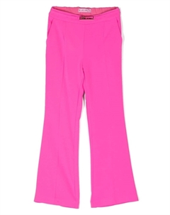 Прямые брюки с завышенной талией и логотипом, розовый Miss blumarine