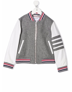 Бомбер с полосками, серый Thom browne kids