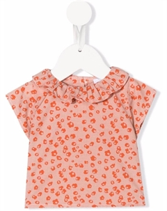 Блузка с цветочным принтом, оранжевый Knot