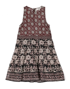 Ярусное платье Danae с цветочным принтом, черный Sea