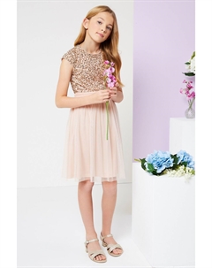 Платье миди для особых случаев с боди расшитым пайетками, розовый Lipsy