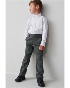 Эластичные школьные брюки без застежки для мальчиков, серый Clarks