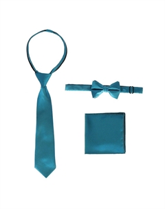 Детская классическая рубашка с длинными рукавами + однотонный галстук, галстук-бабочка и носовой платок, цвет Coral W Tie Set Gioberti