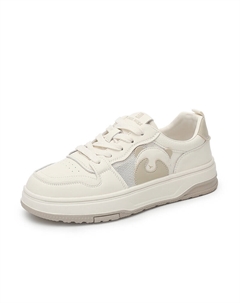 Кеды, скейтборд обувь женская низкая молочный чай бежевый Exull q