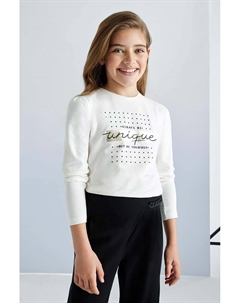 Хлопковая рубашка с длинными рукавами для мальчиков и девочек, бежевый Mayoral