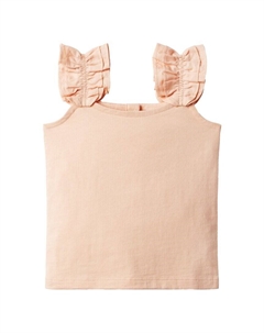 Трикотажный топ с рюшами, мультиколор Janie and jack