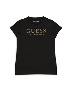 Футболка Sebas с логотипом из бисера (7-14), черный Guess factory
